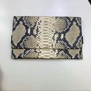 Coach snake print oversized clutch